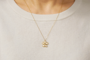 MIWAKO JEWELRY TOKYO Flower Pave Necklace
