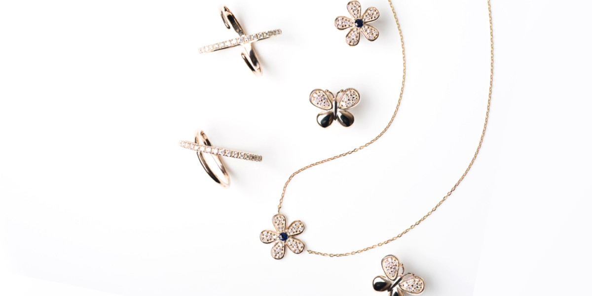 Garden Flower & Butterfly Pave Earrings